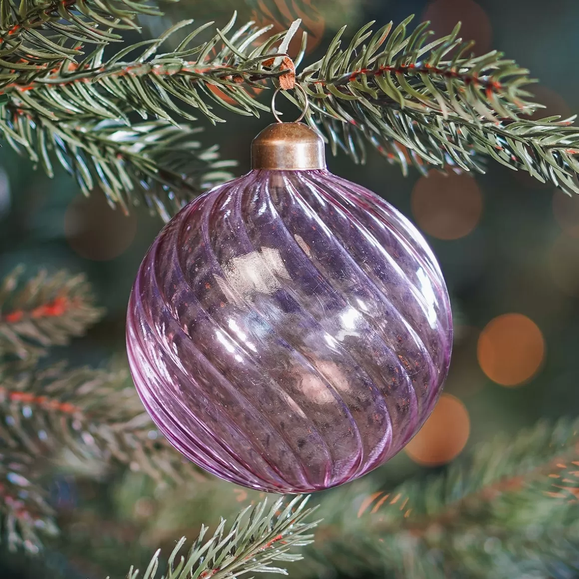 It's all about Christmas Christmas Baubles By Colour | Luxury Christmas Baubles-Pink Christmas Bauble With Romantic Swirls