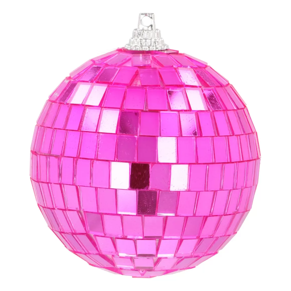 It's all about Christmas Plastic Christmas Baubles | Christmas Baubles By Colour-Pink Disco Christmas Bauble With Reflective Mirrors