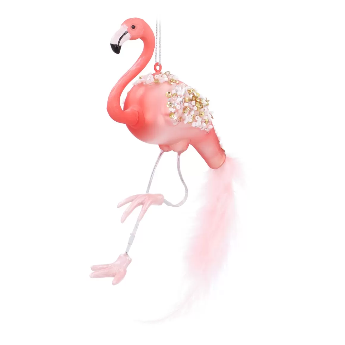 It's all about Christmas Christmas Ornaments-Pink Flamingo Ornament For A Tropical Christmas