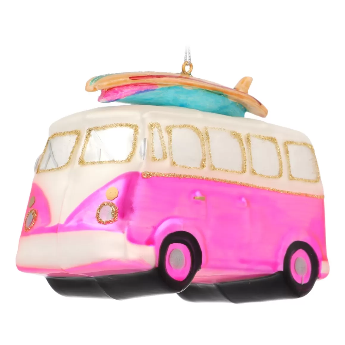 It's all about Christmas Christmas Ornaments-Pink Glass Ornament Hippie Van: For A Summery Christmas