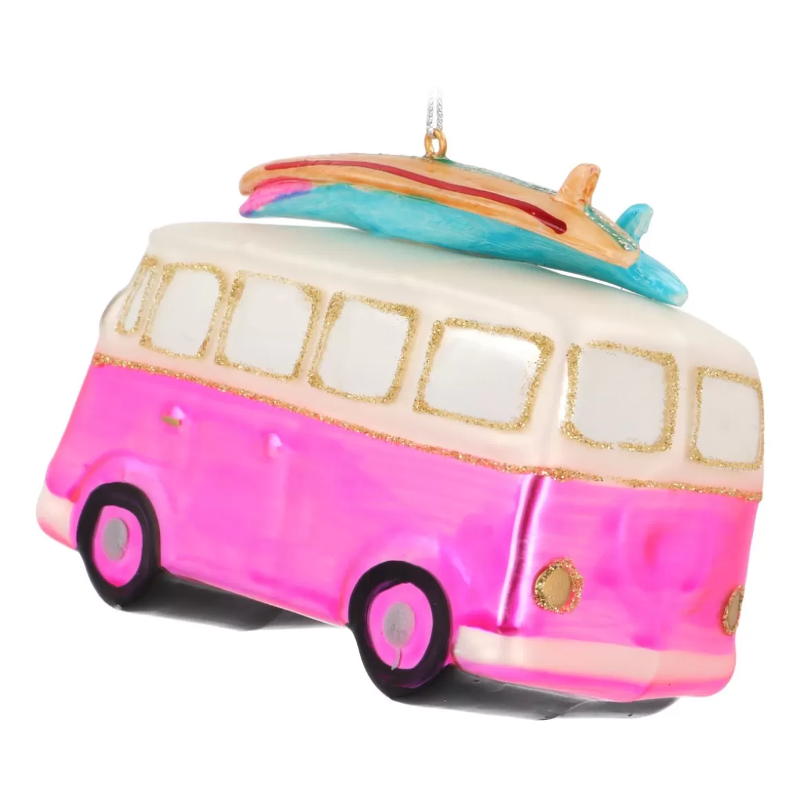 It's all about Christmas Christmas Ornaments-Pink Glass Ornament Hippie Van: For A Summery Christmas