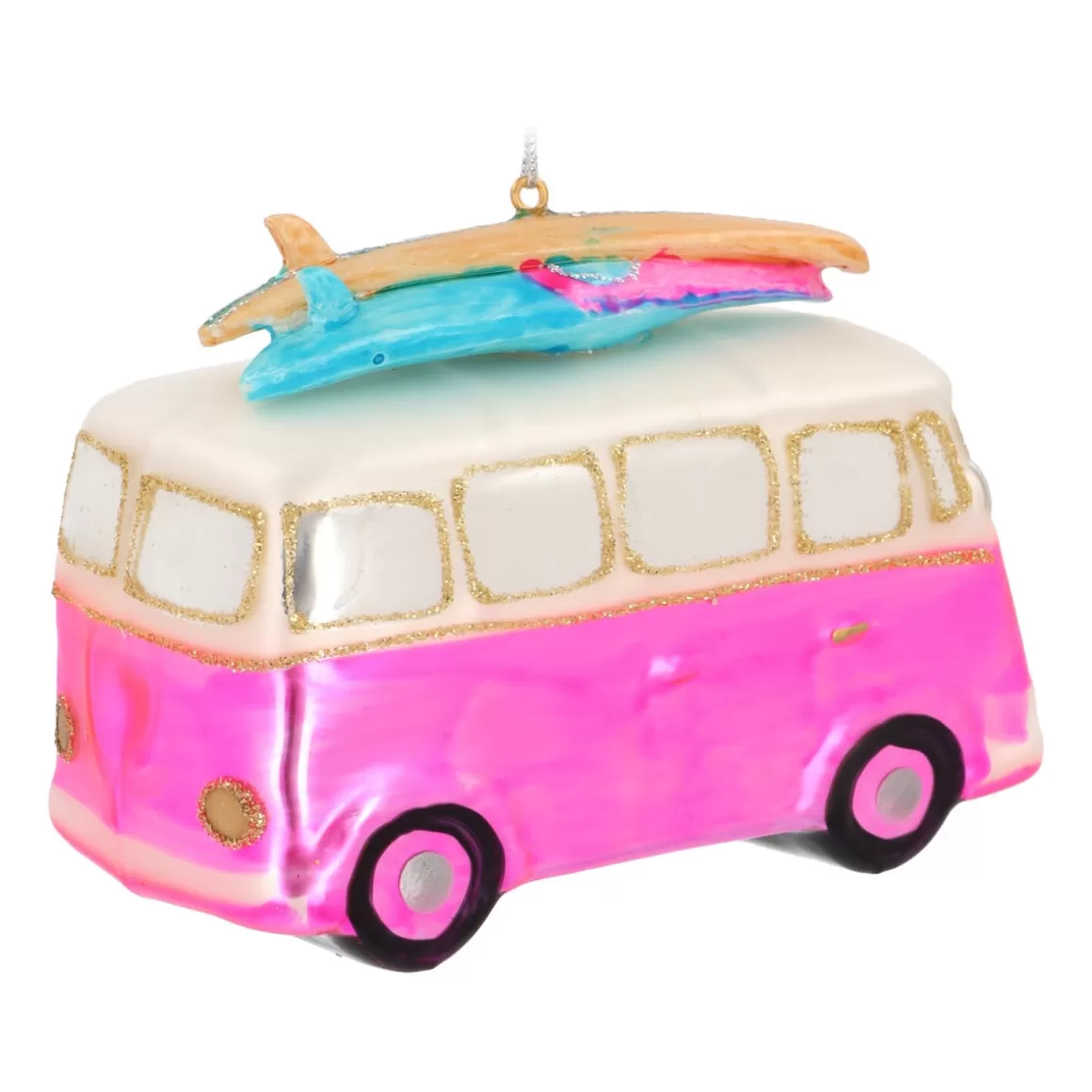 It's all about Christmas Christmas Ornaments-Pink Glass Ornament Hippie Van: For A Summery Christmas