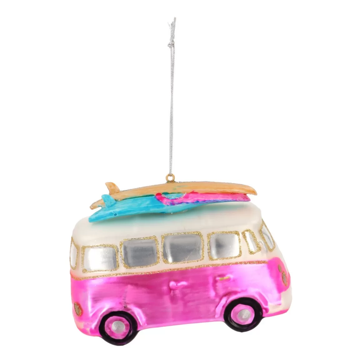It's all about Christmas Christmas Ornaments-Pink Glass Ornament Hippie Van: For A Summery Christmas