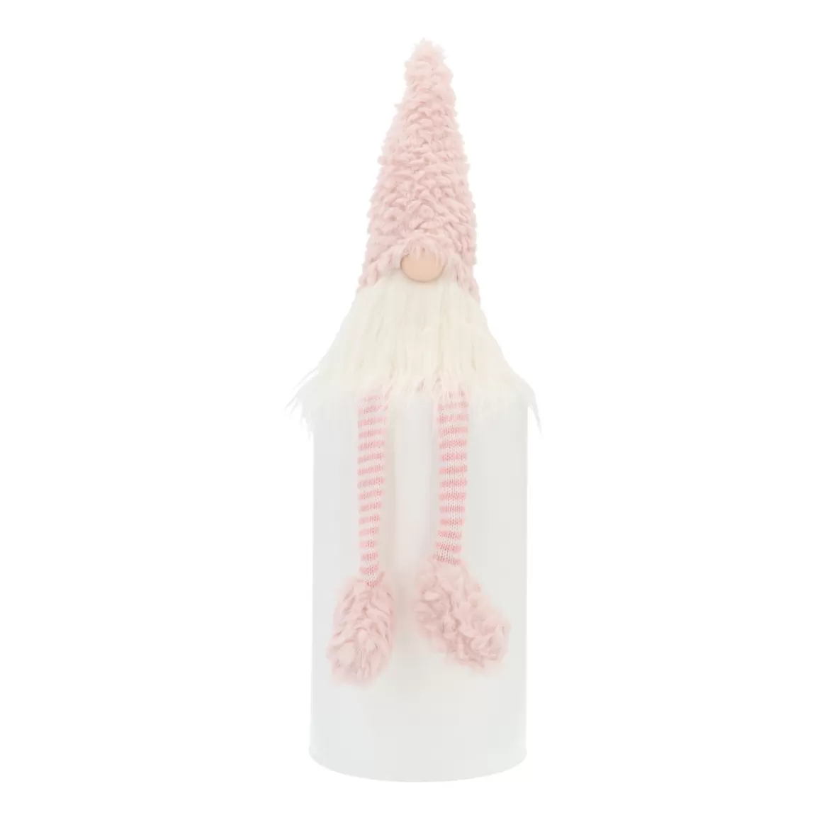 It's all about Christmas Christmas Figurines-Pink Gnome With Dangling Legs