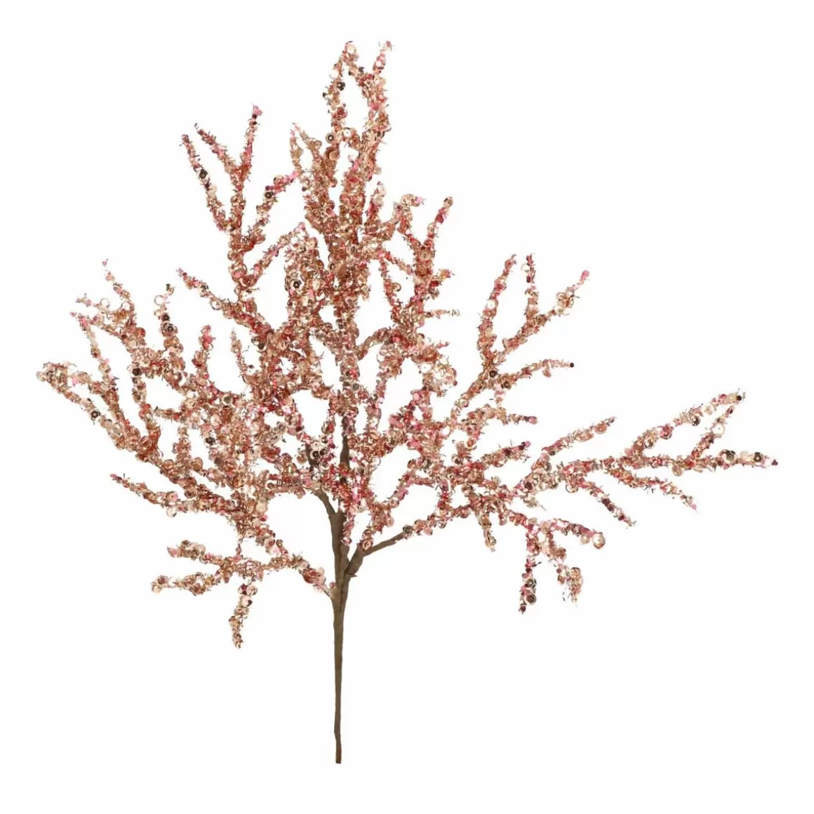 It's all about Christmas All Christmas Decorations | Decorative Branches-Pink Shimmery Sequin Branch | 43 Cm