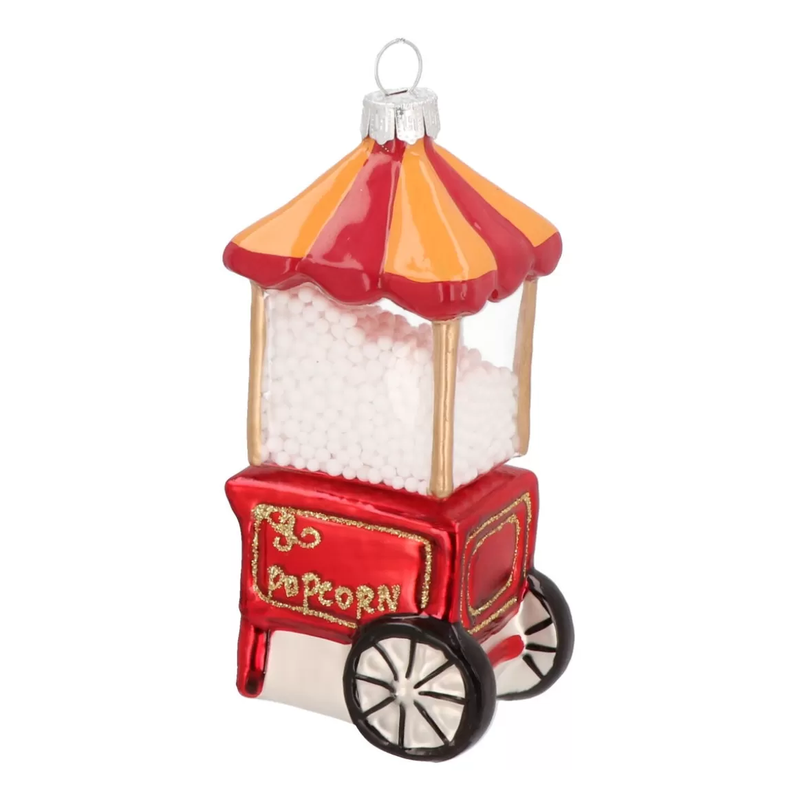 It's all about Christmas Christmas Ornaments-Popcorn Machine Glass Hanging Figurine 12cm Red