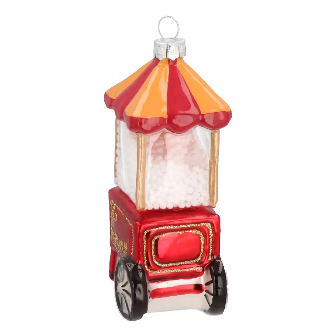 It's all about Christmas Christmas Ornaments-Popcorn Machine Glass Hanging Figurine 12cm Red
