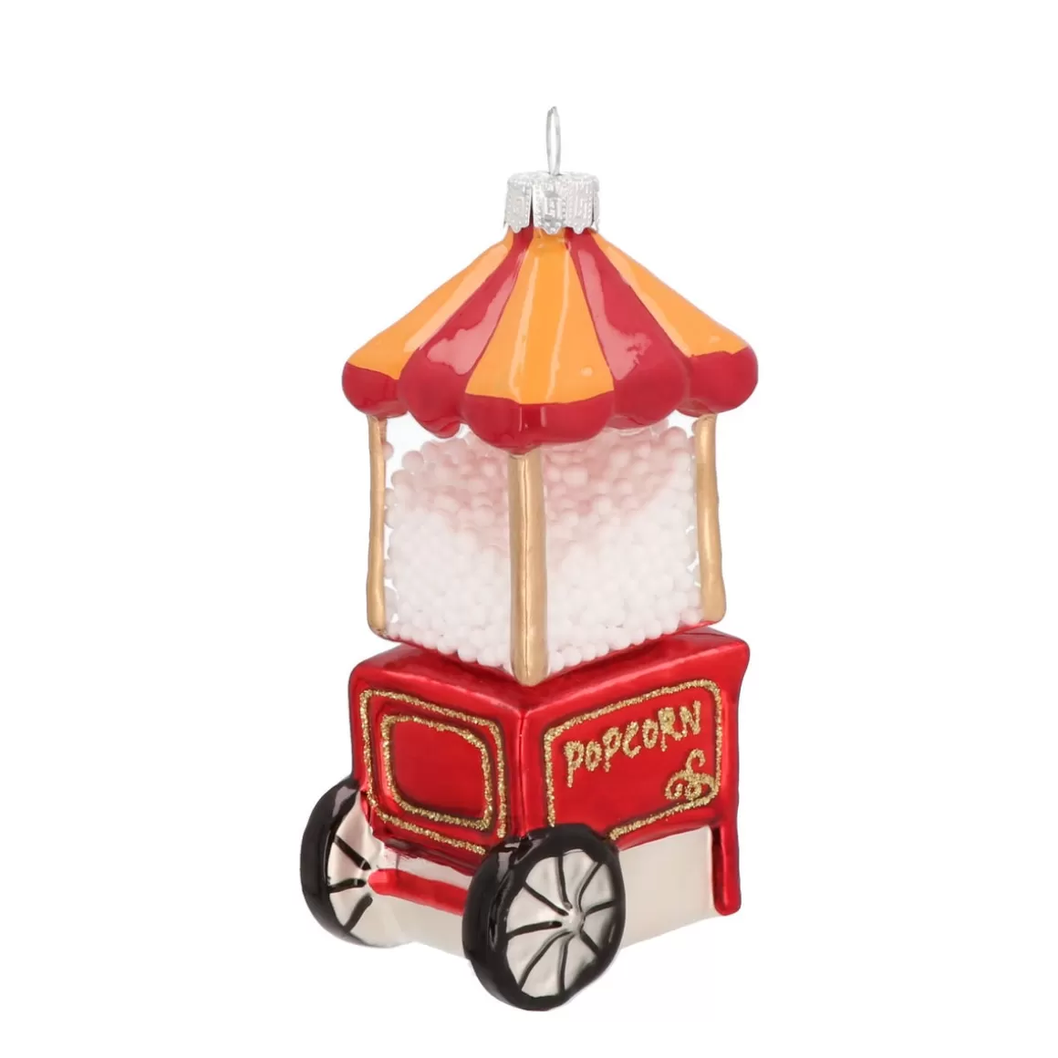 It's all about Christmas Christmas Ornaments-Popcorn Machine Glass Hanging Figurine 12cm Red