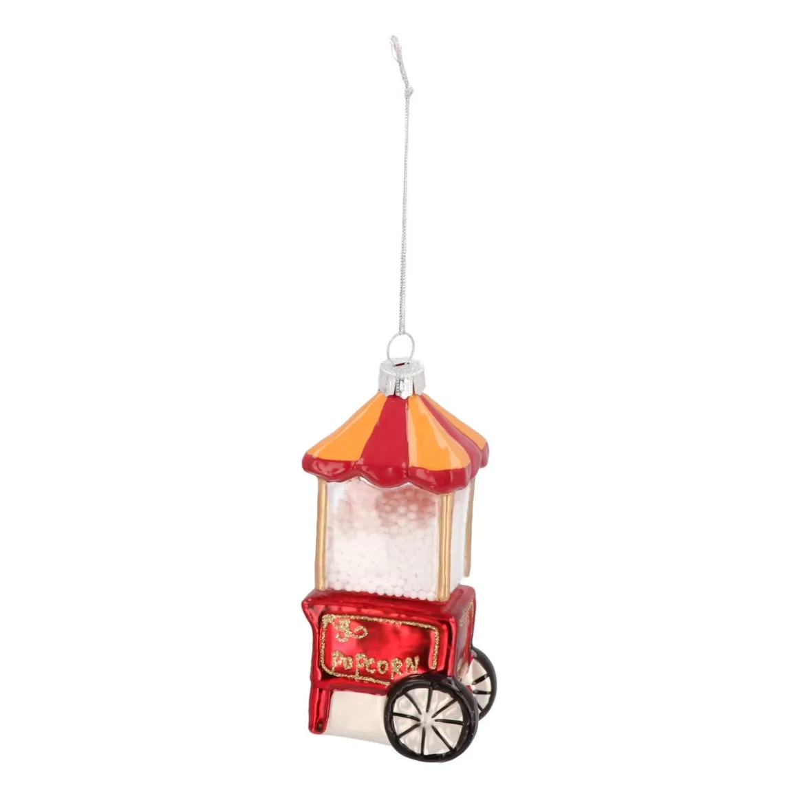 It's all about Christmas Christmas Ornaments-Popcorn Machine Glass Hanging Figurine 12cm Red