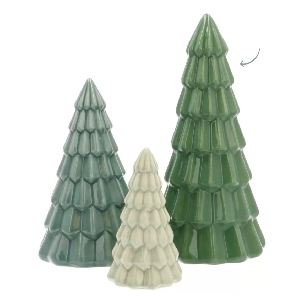 It's all about Christmas Christmas Trees | Christmas Figurines-Porcelain Christmas Tree | Green | 21 Cm