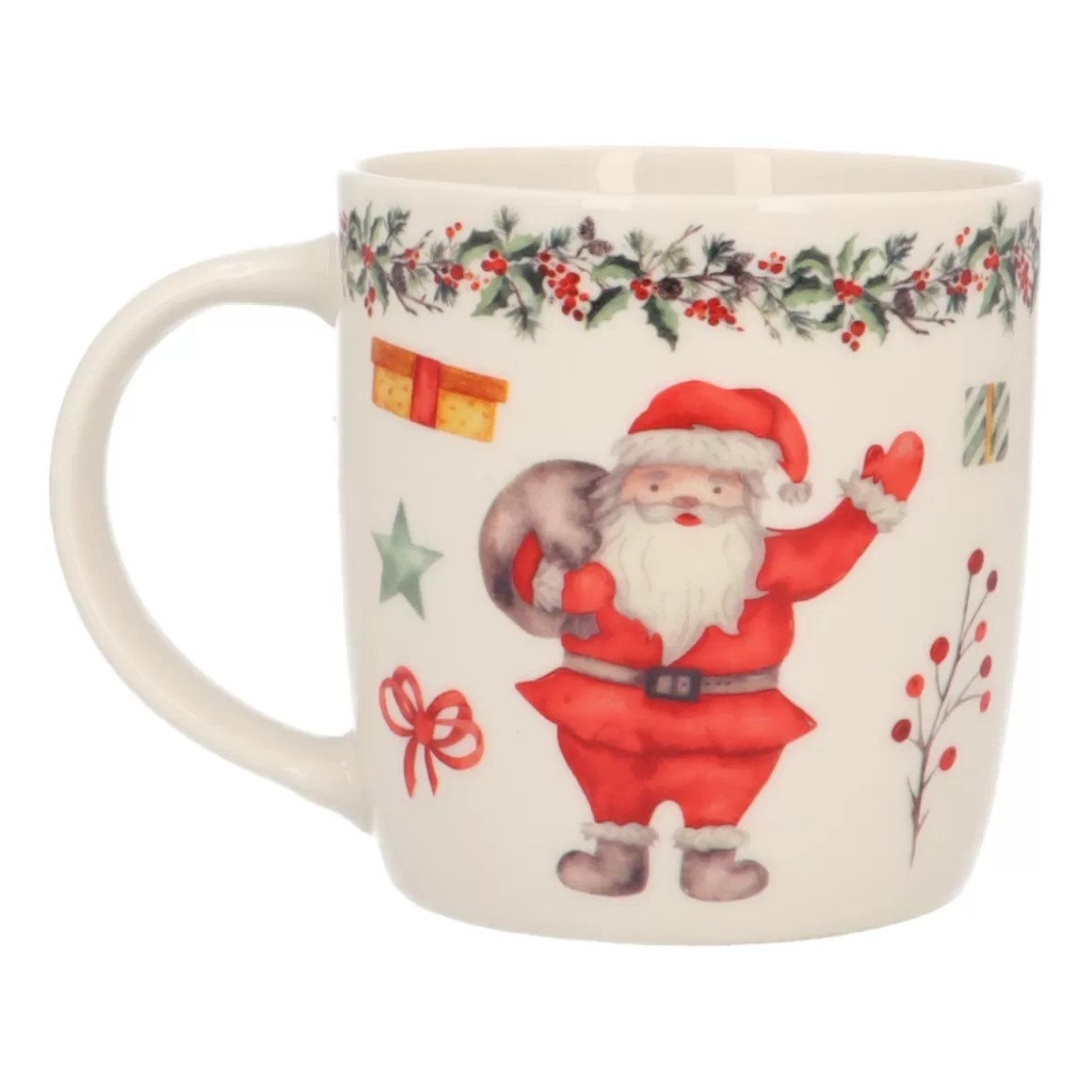 It's all about Christmas Home Accessories For Christmas-Porcelain Santa Christmas Mug With Handle