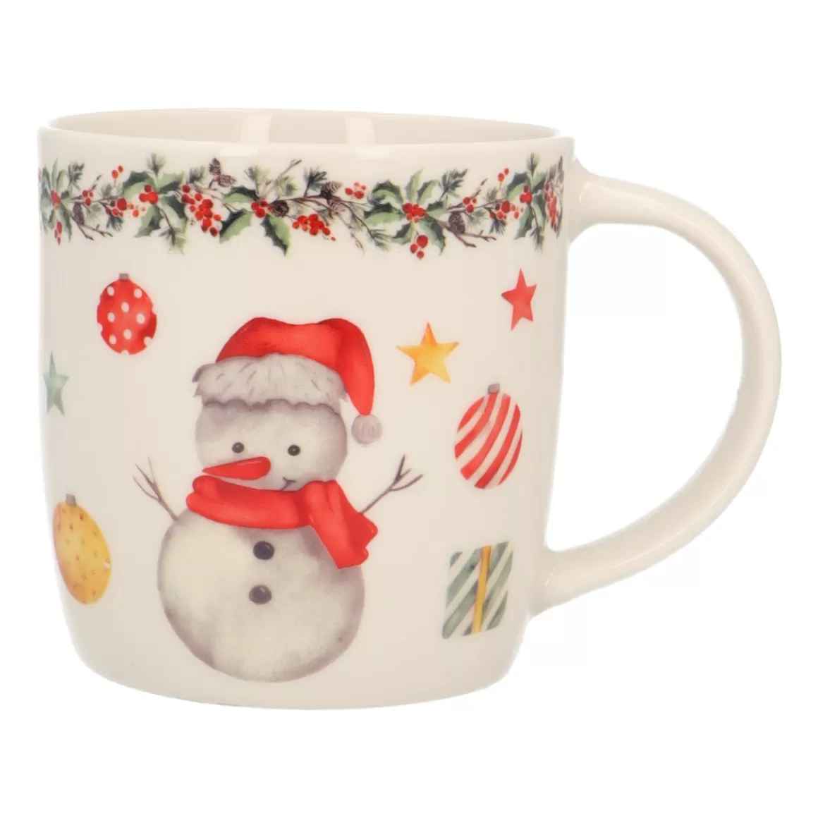 It's all about Christmas Home Accessories For Christmas-Porcelain Snowman Christmas Mug With Handle