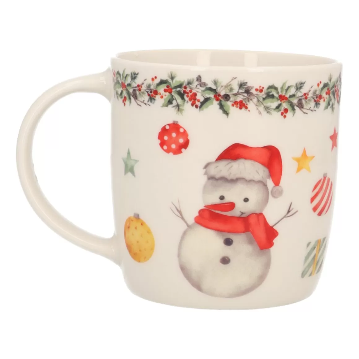 It's all about Christmas Home Accessories For Christmas-Porcelain Snowman Christmas Mug With Handle