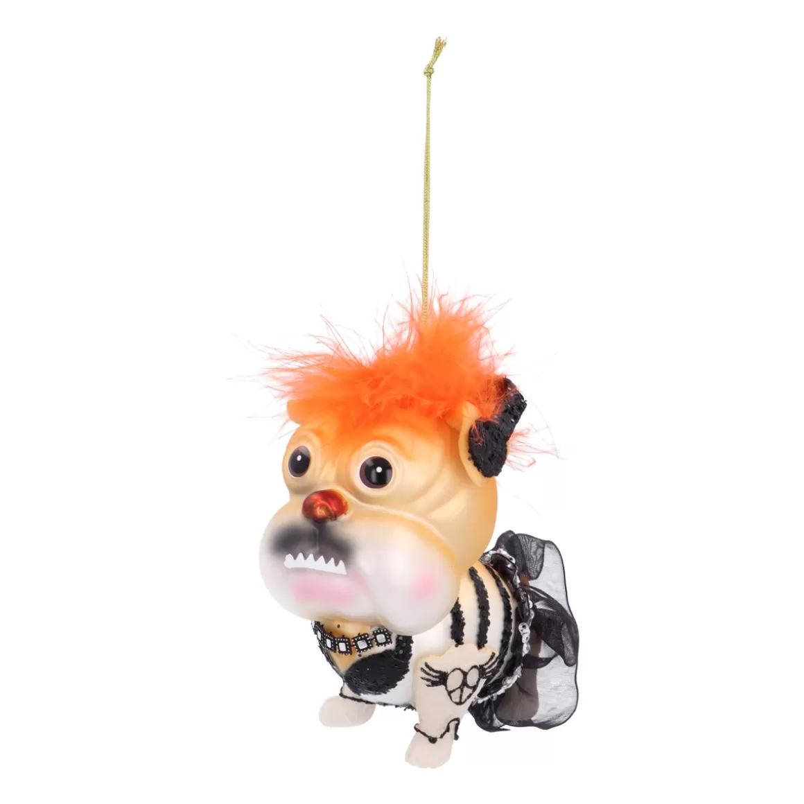 It's all about Christmas Christmastree Decorations Glass-Punk Bulldog Ornament For A Cool Christmas Tree