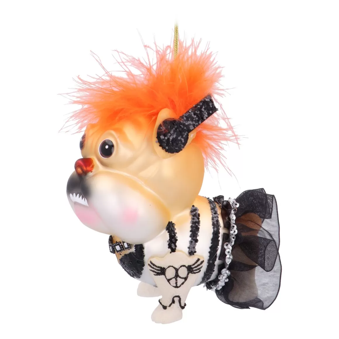 It's all about Christmas Christmastree Decorations Glass-Punk Bulldog Ornament For A Cool Christmas Tree