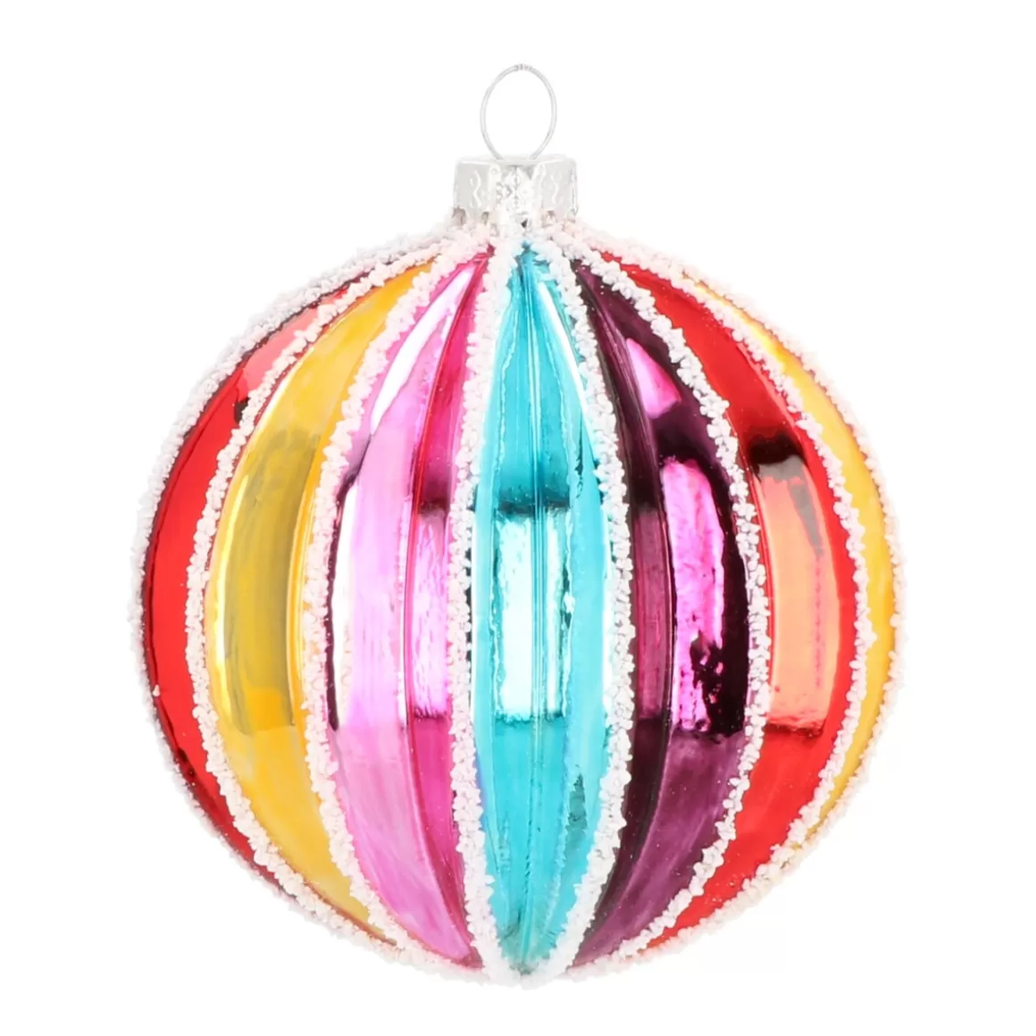 It's all about Christmas Extraordinary Baubles | Christmas Baubles By Colour-Rainbow Glass Christmas Bauble 8cm