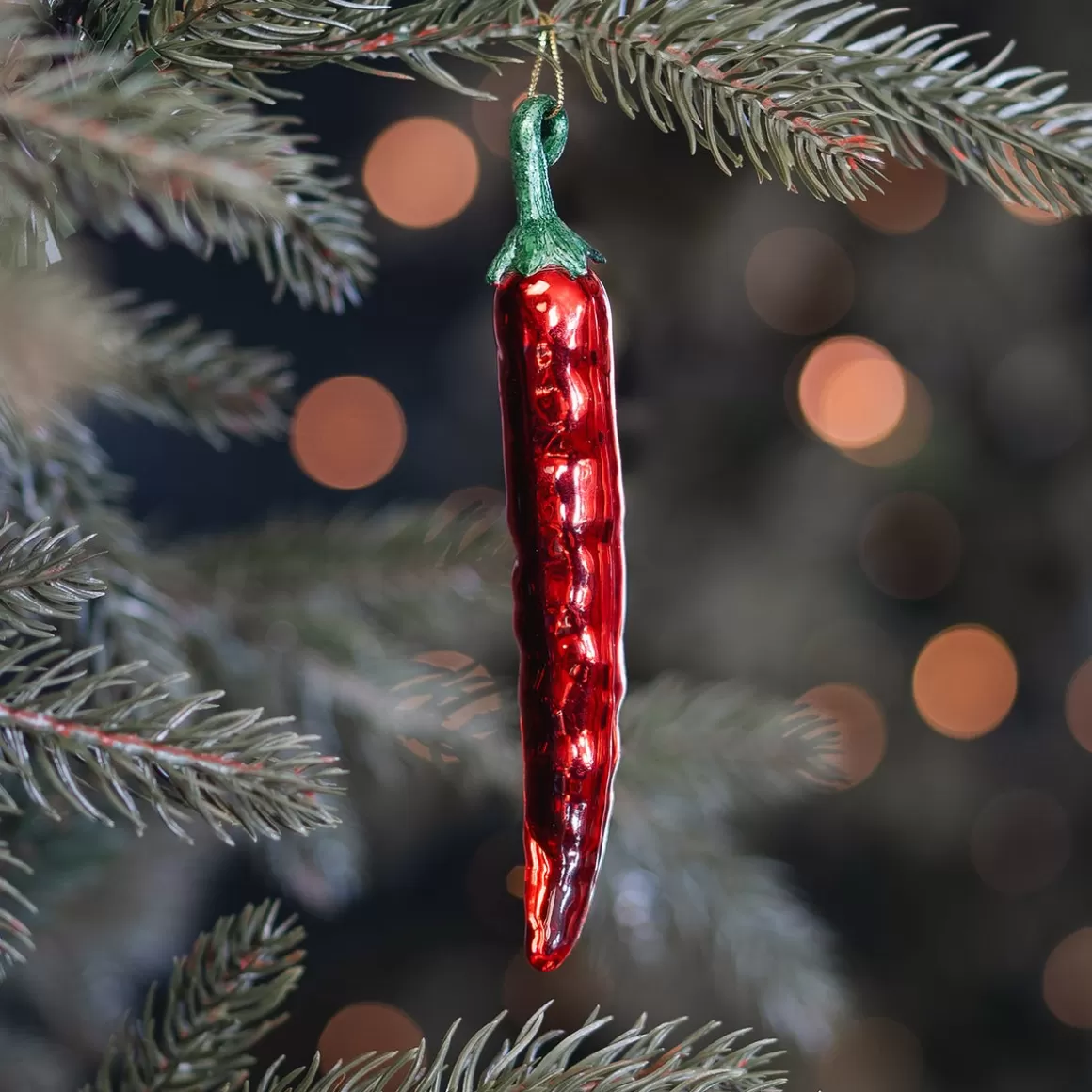 It's all about Christmas Christmastree Decorations Glass | Christmas Ornaments-Red Chili Pepper Ornament For Foodies