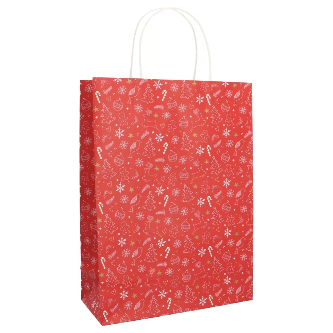 It's all about Christmas Wrapping Paper-Red Gift Bag With Festive Christmas Characters