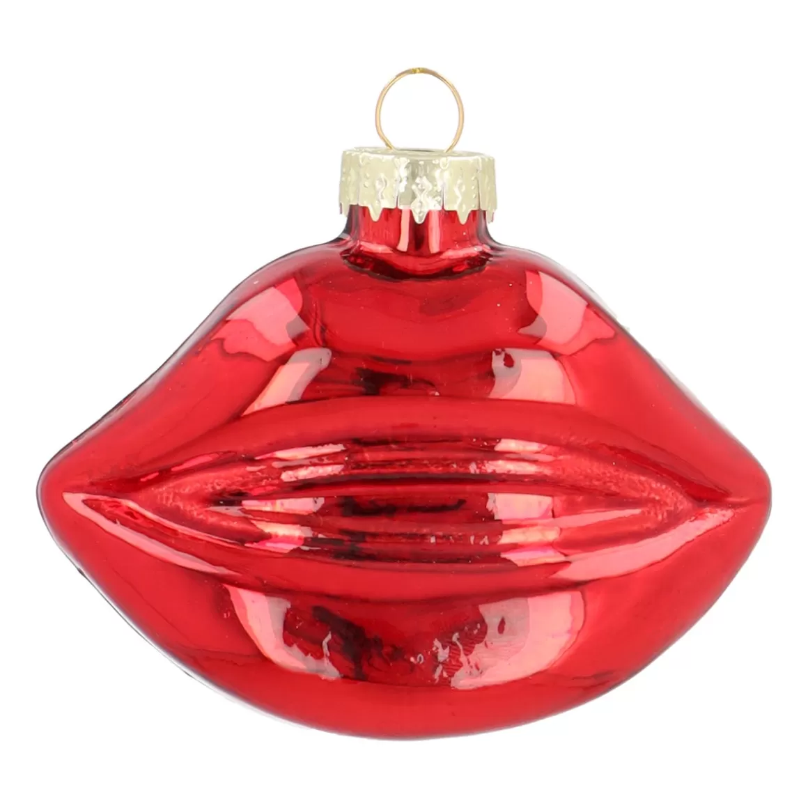 It's all about Christmas Christmastree Decorations Glass | Christmas Ornaments-Red Glass Mouth Christmas Ornament