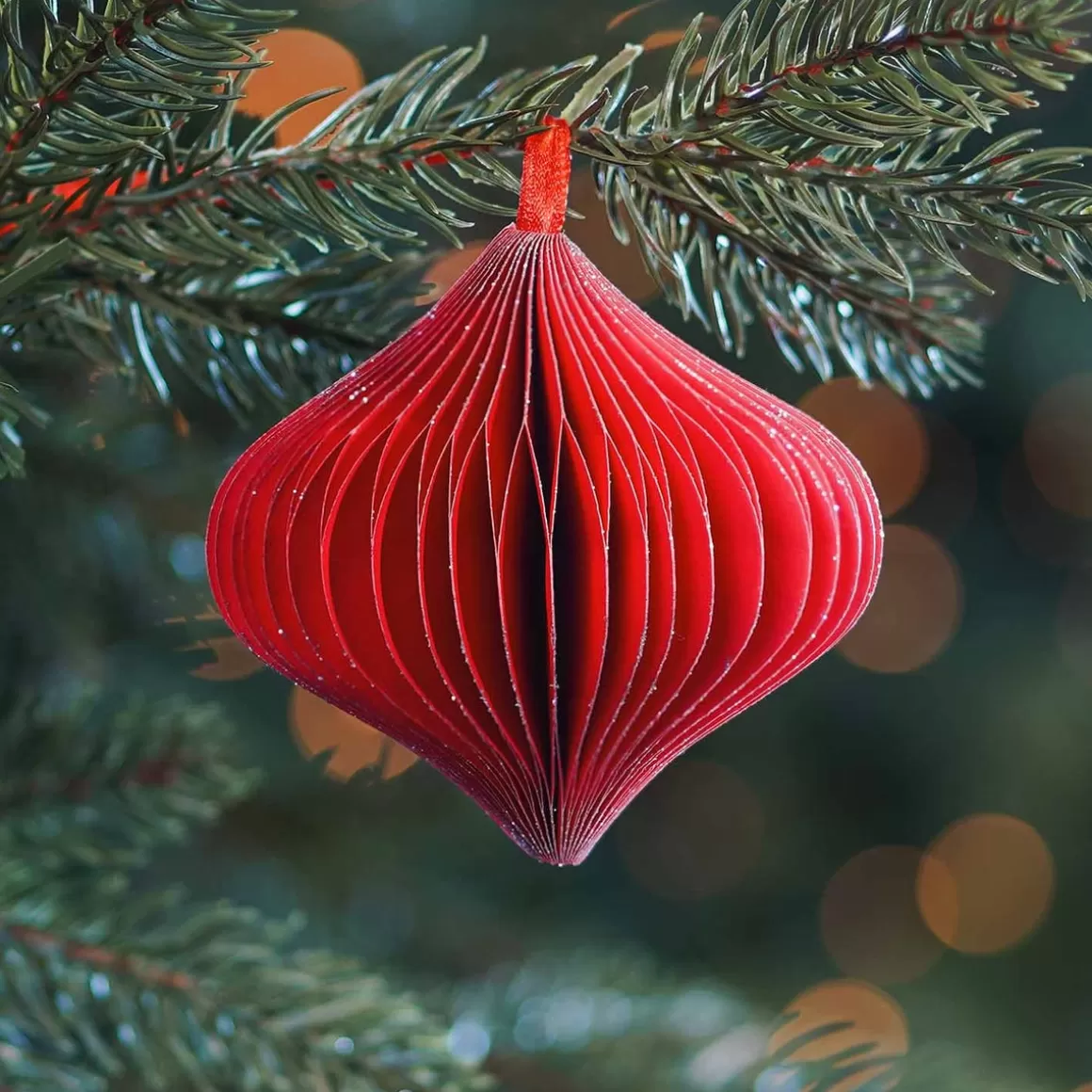 It's all about Christmas Paper Christmas Baubles-Red Paper Christmas Ornament 8 Cm