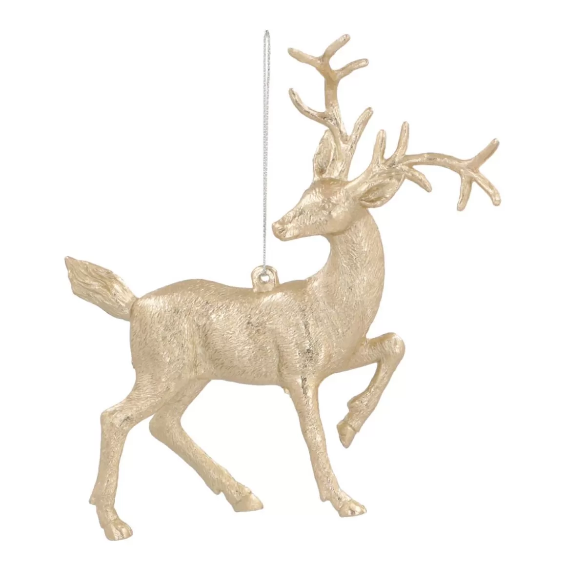 It's all about Christmas All Christmas Decorations | Christmas Ornaments-Reindeer Christmas Ornament | Champagne | 14 Cm