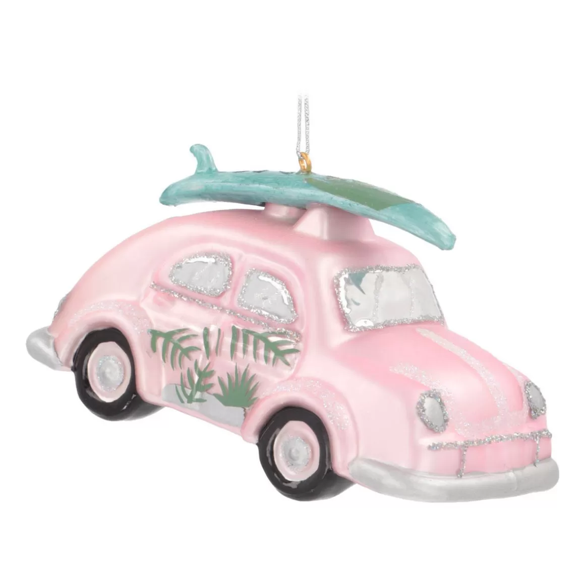 It's all about Christmas Christmas Ornaments-Retro Car Ornament | Glass | Pink | 12cm