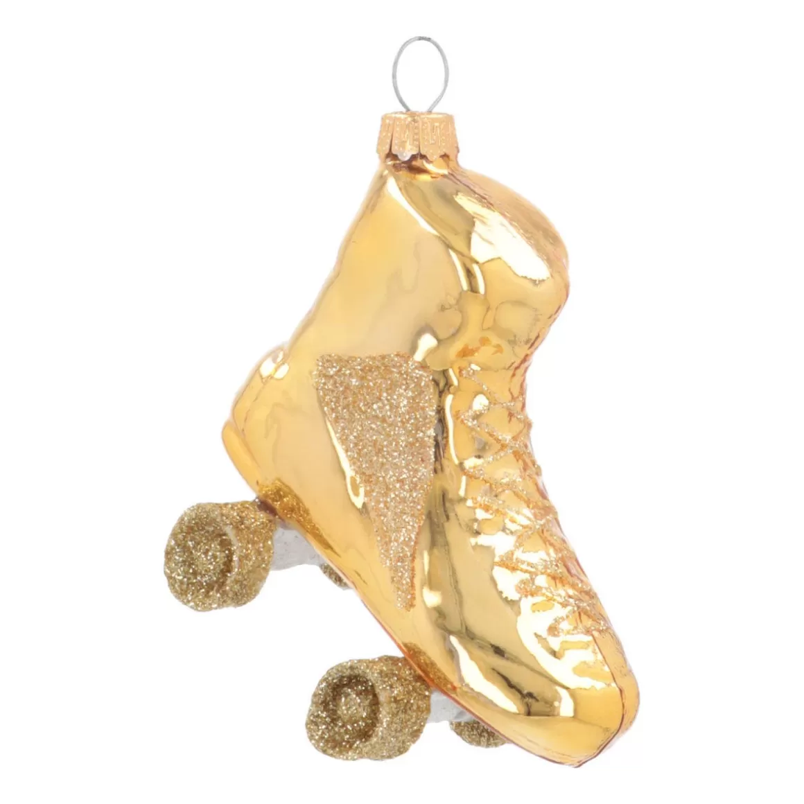 It's all about Christmas Christmas Ornaments-Roller Skate Christmas Ornament | Glass | Gold | 8cm