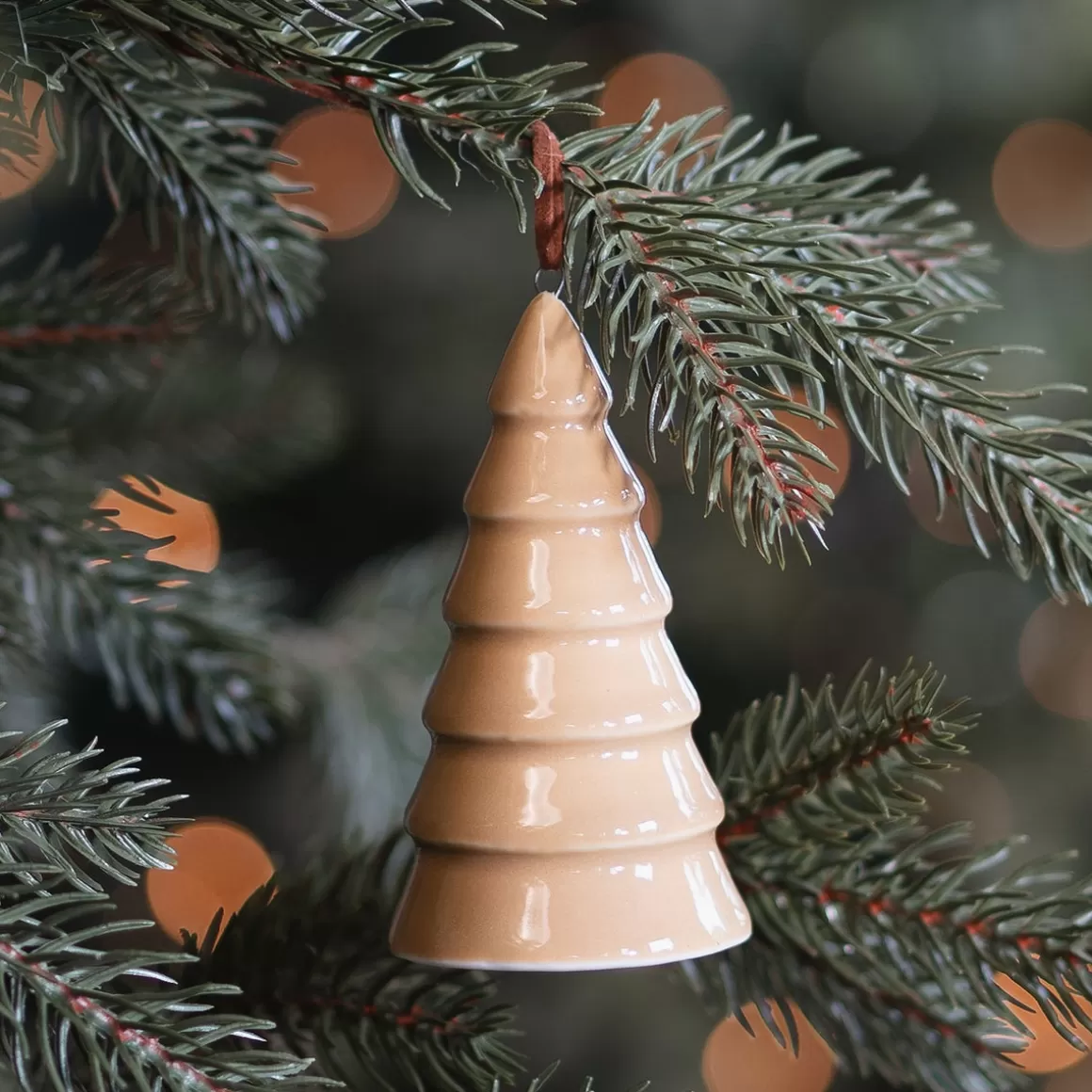 It's all about Christmas Home Accessories For Christmas | Christmas Ornaments-Sand-colored Porcelain Tree Christmas Ornament
