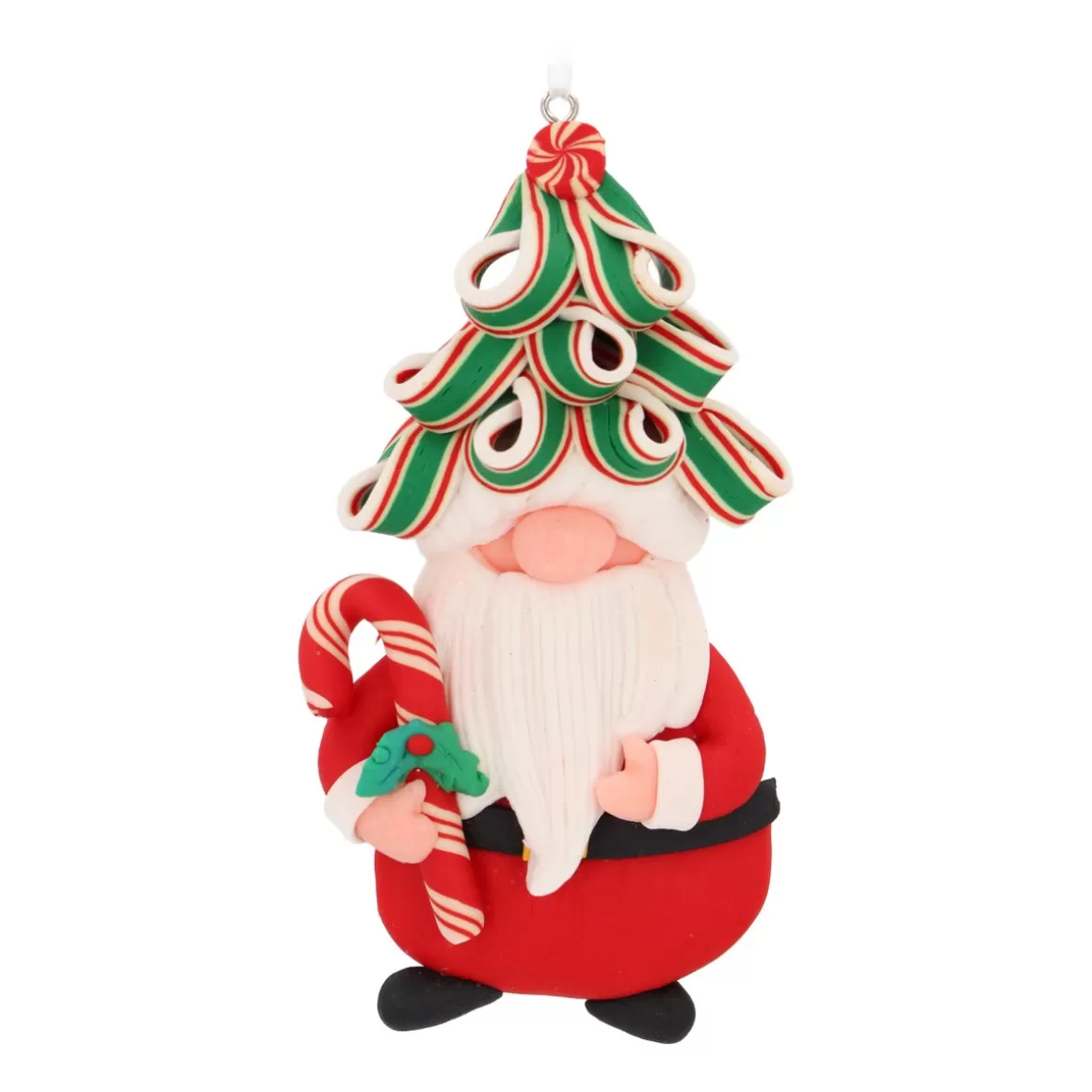 It's all about Christmas Christmas Ornaments-Santa Claus Ornament Trendy Haircut And Candy Cane