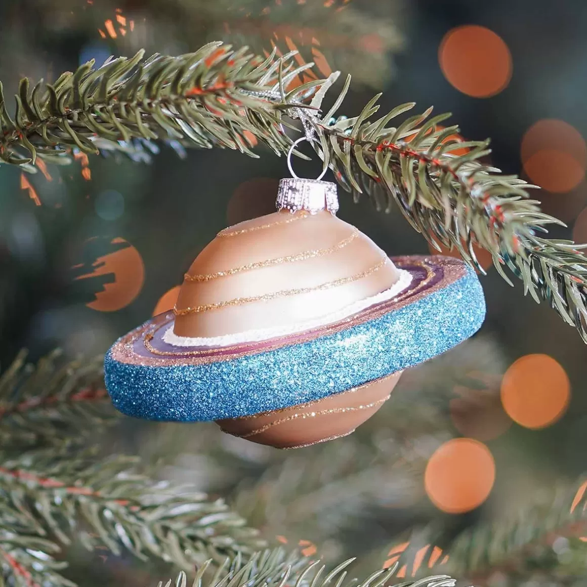 It's all about Christmas Christmas Ornaments-Saturn Christmas Ornament | Glass | 10 Cm