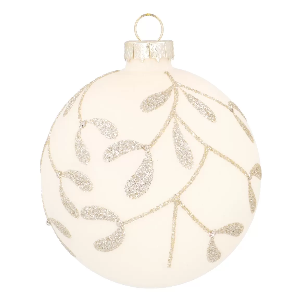 It's all about Christmas Christmastree Decorations Glass | Extraordinary Baubles-Serene Wool White Bauble For Scandinavian Style