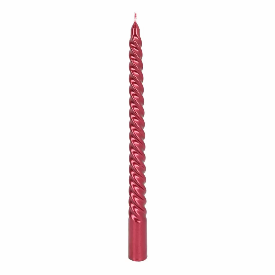 It's all about Christmas Candles-Set Of 4 Metallic Red Twist Candles | 25 Cm