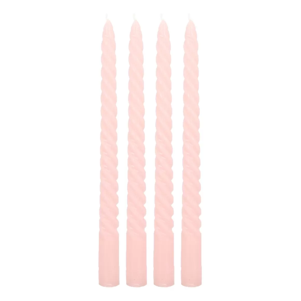 It's all about Christmas All Christmas Decorations | Candles-Set Of 4 Pink Twist Candles | 25 Cm