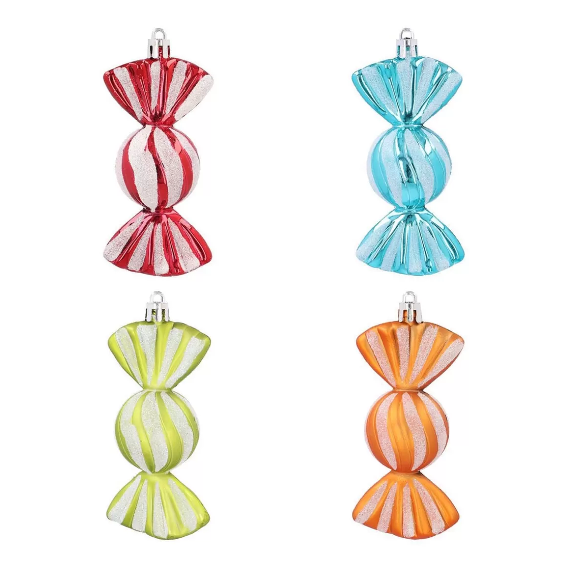 It's all about Christmas Christmas Ornaments-Set Of 4 Sour Candy Christmas Ornaments | Multi | 11cm / 4"