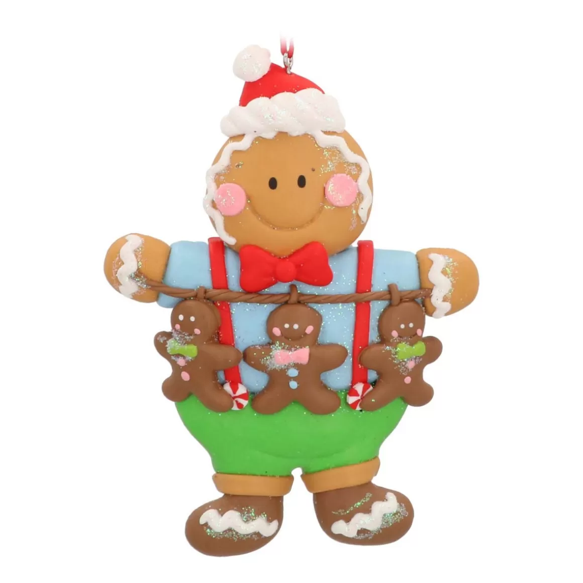 It's all about Christmas Christmas Ornaments-Shatterproof Christmas Ornament Gingerbread Man | Blue-green | 12 Cm