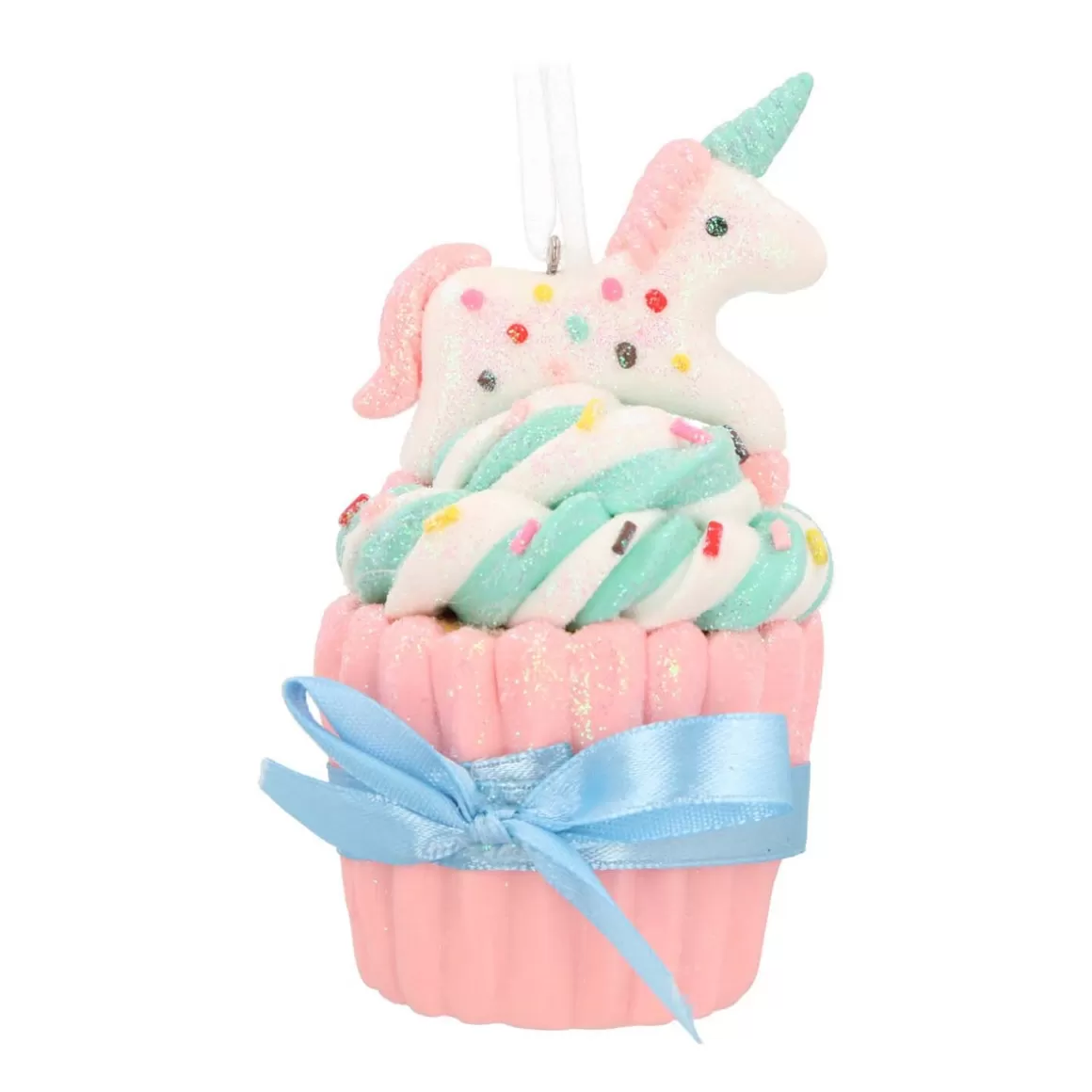 It's all about Christmas Christmas Ornaments-Shatterproof Christmas Ornament Unicorn Cupcake | 15 Cm