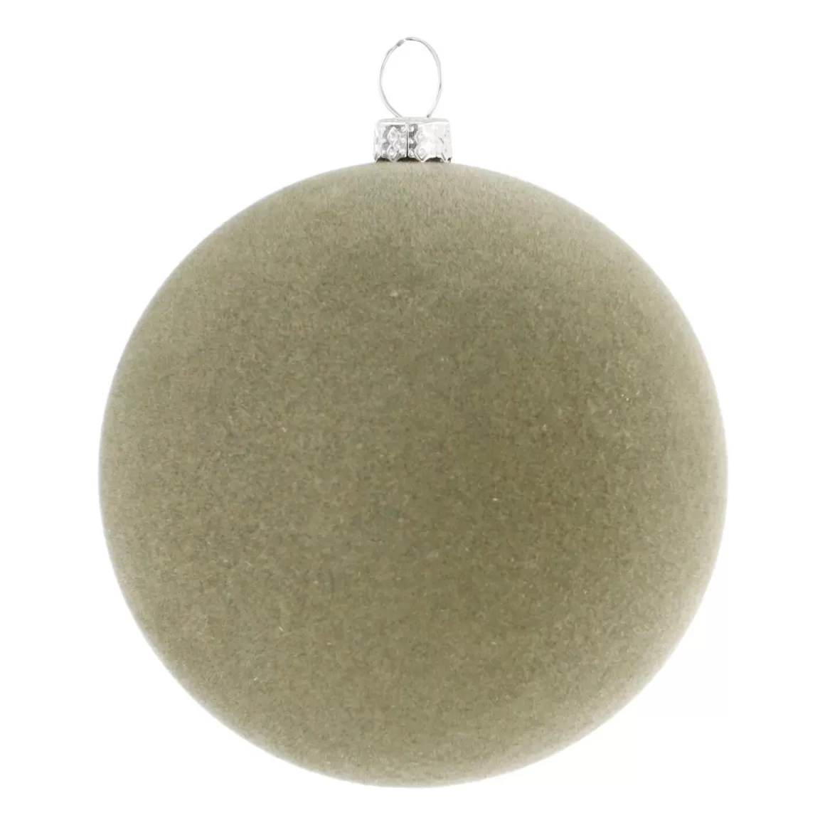 It's all about Christmas Christmas Baubles By Colour | Plastic Christmas Baubles-Shatterproof Velvet Christmas Bauble 8cm Cottage Green