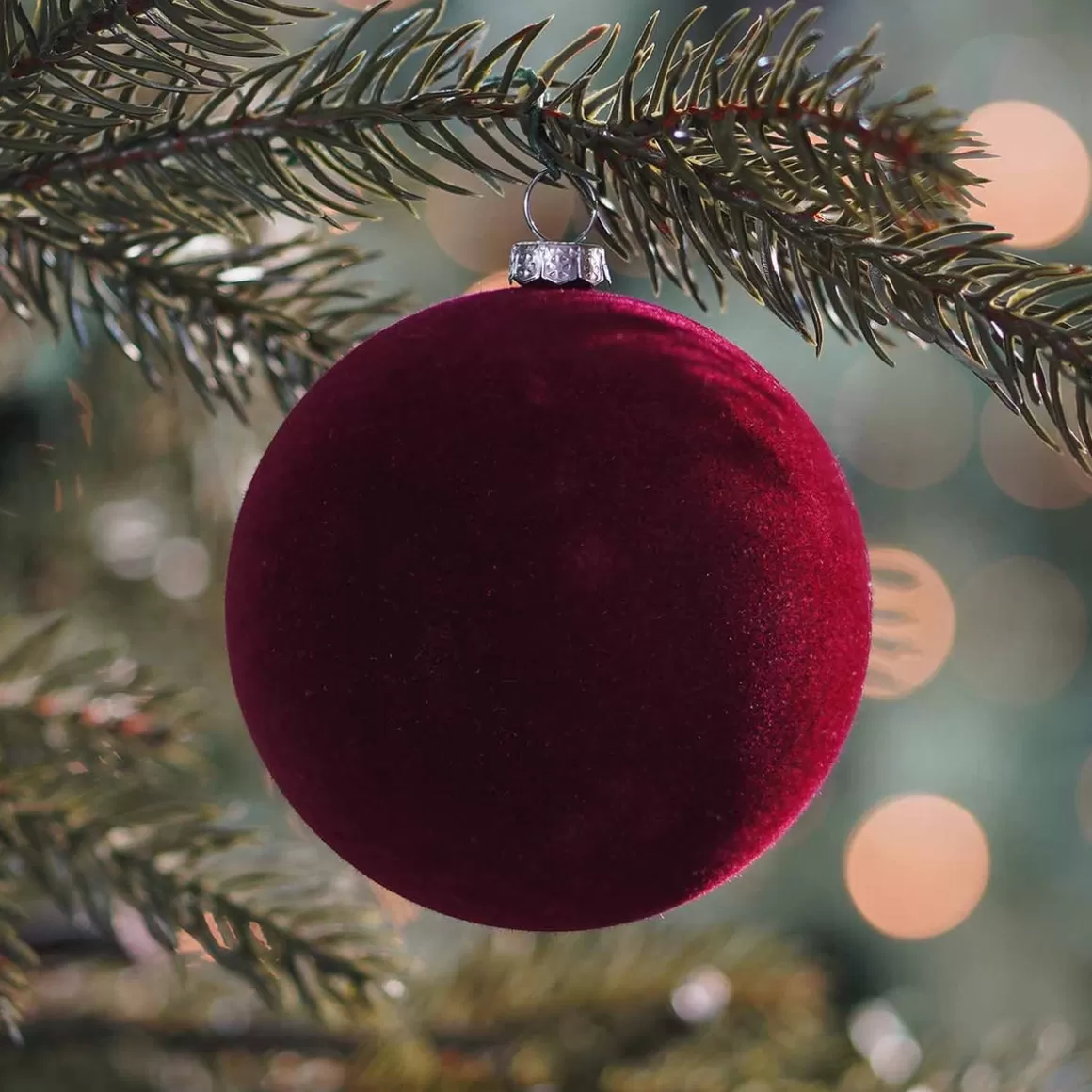 It's all about Christmas Christmas Baubles By Colour | Plastic Christmas Baubles-Shatterproof Velvet Maroon Bauble 8cm