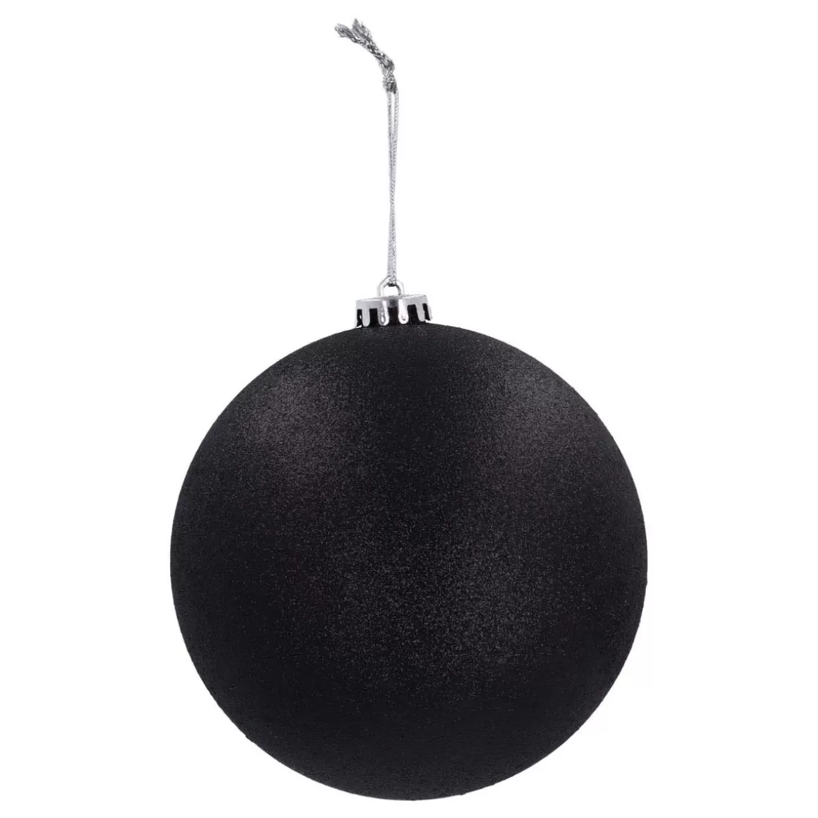 It's all about Christmas Christmas Baubles By Colour | Plastic Christmas Baubles-Shatterproof XL Christmas Bauble Black 15 Cm