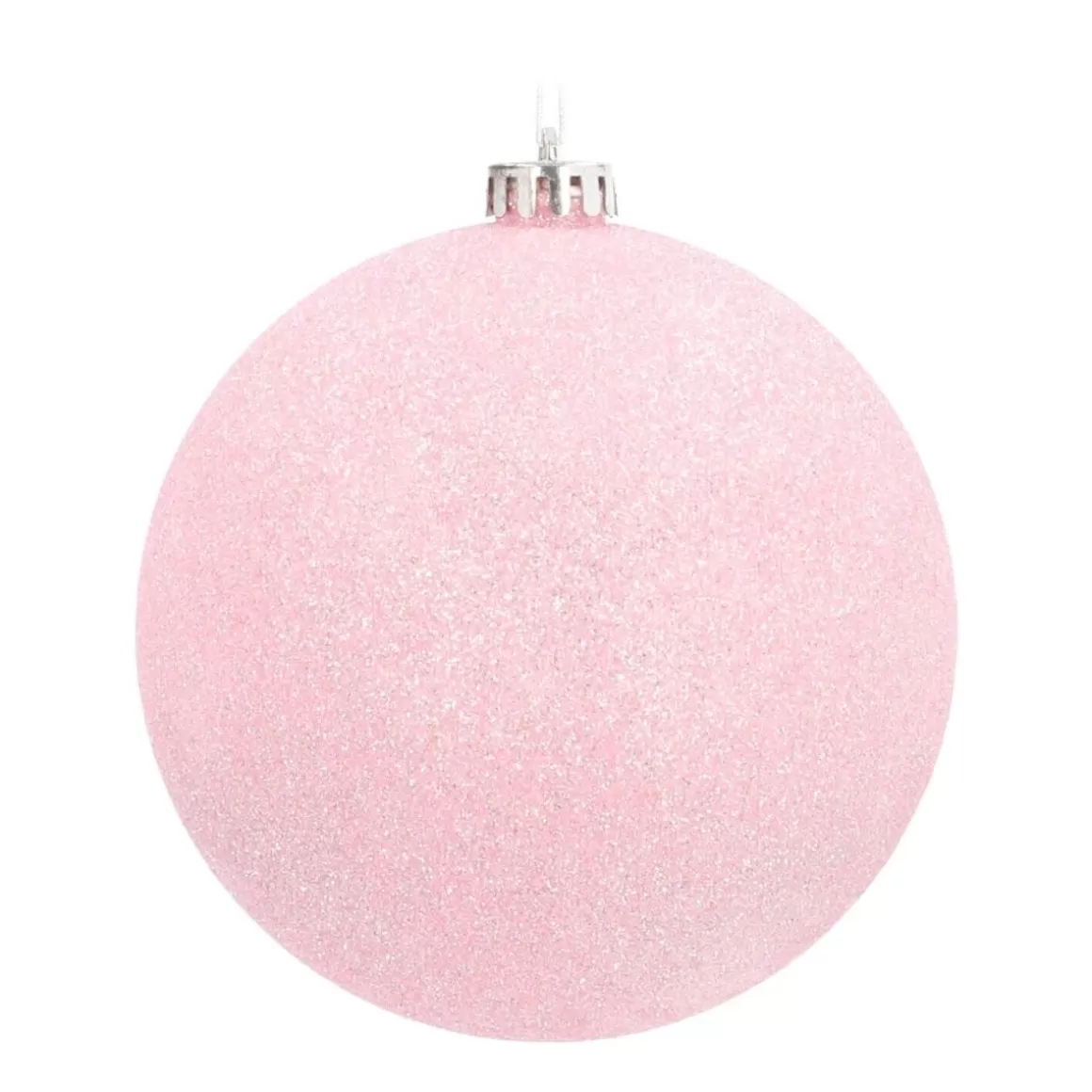 It's all about Christmas Christmas Baubles By Colour | Plastic Christmas Baubles-Shatterproof XL Christmas Bauble Glitter Soft Pink 15 Cm