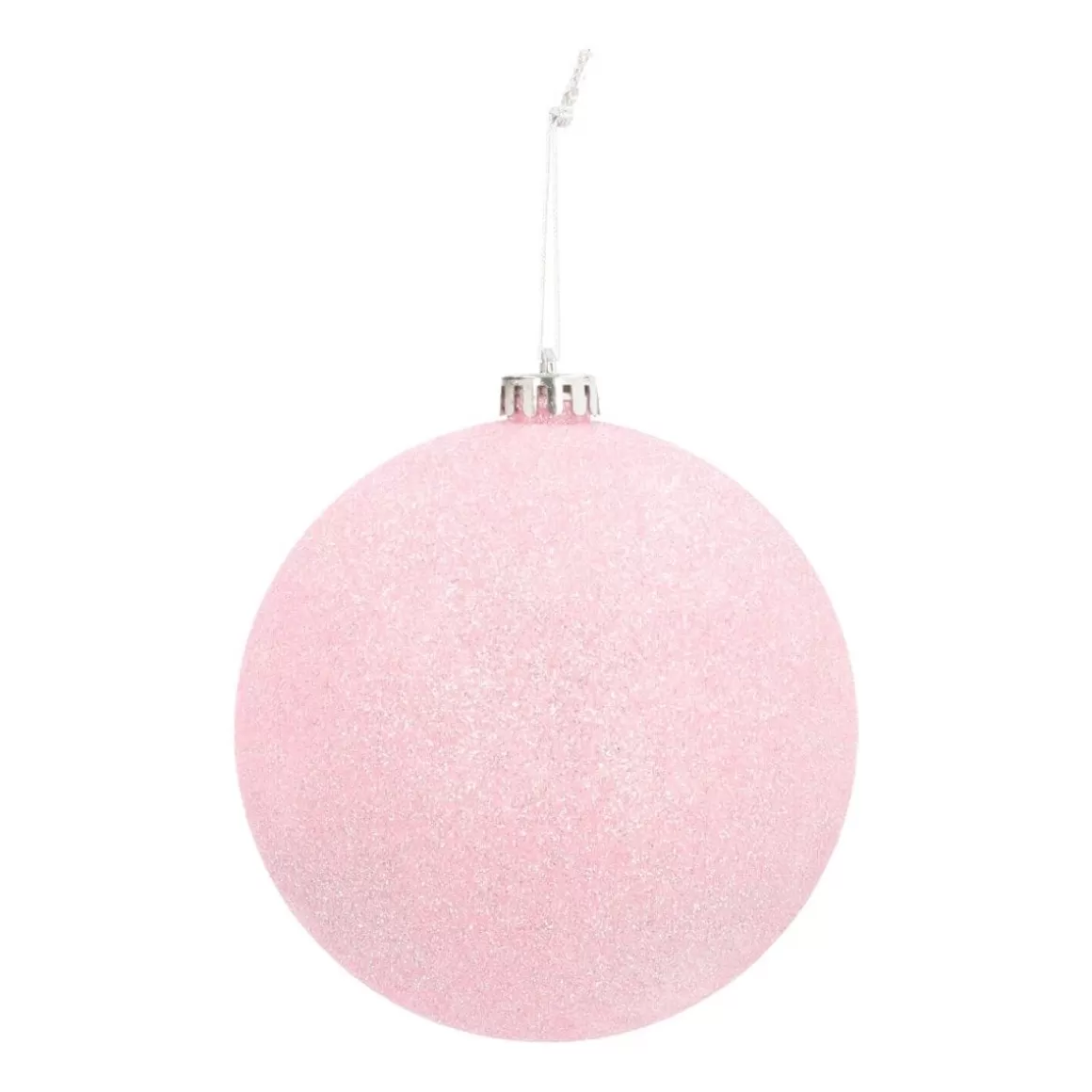 It's all about Christmas Christmas Baubles By Colour | Plastic Christmas Baubles-Shatterproof XL Christmas Bauble Glitter Soft Pink 15 Cm