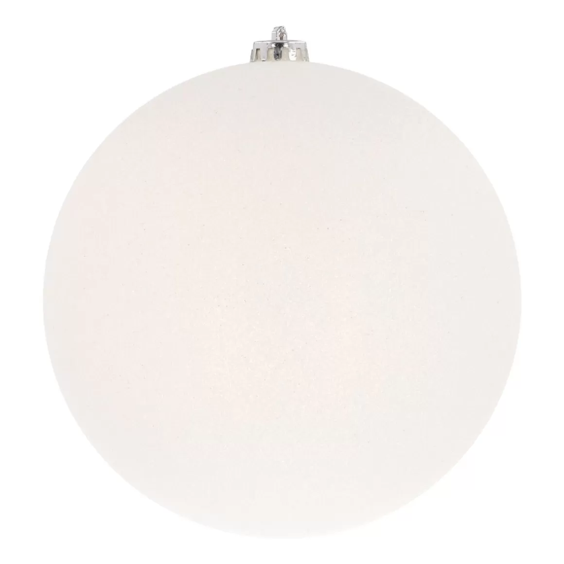 It's all about Christmas Christmas Baubles By Colour | Plastic Christmas Baubles-Shatterproof XXL Christmas Bauble 20cm White Glitter