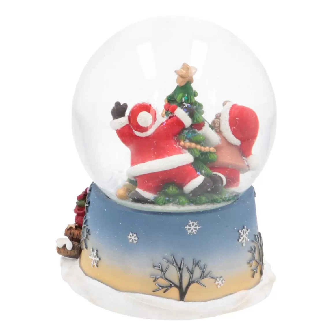 It's all about Christmas Snowglobes-Snow Globe With Santa And Child | Music | ⌀9cm | 15cm Tall