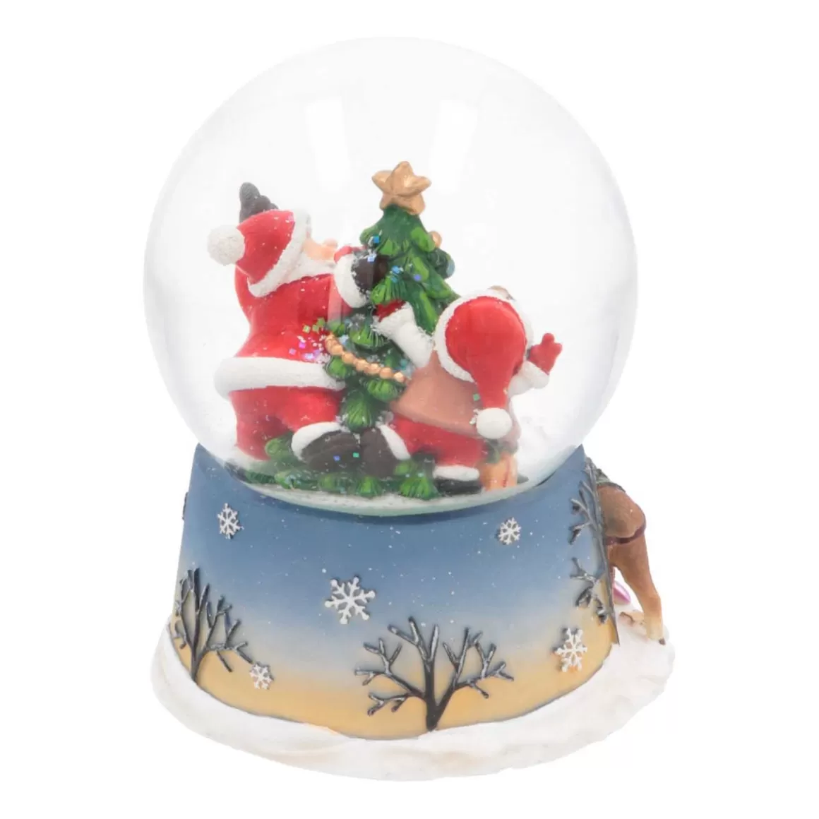 It's all about Christmas Snowglobes-Snow Globe With Santa And Child | Music | ⌀9cm | 15cm Tall
