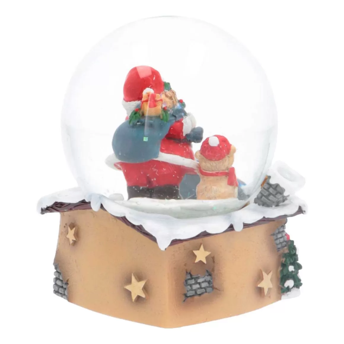 It's all about Christmas All Christmas Decorations | Snowglobes-Snow Globe With Santa And Teddy Bear | ⌀6cm | 9cm Tall