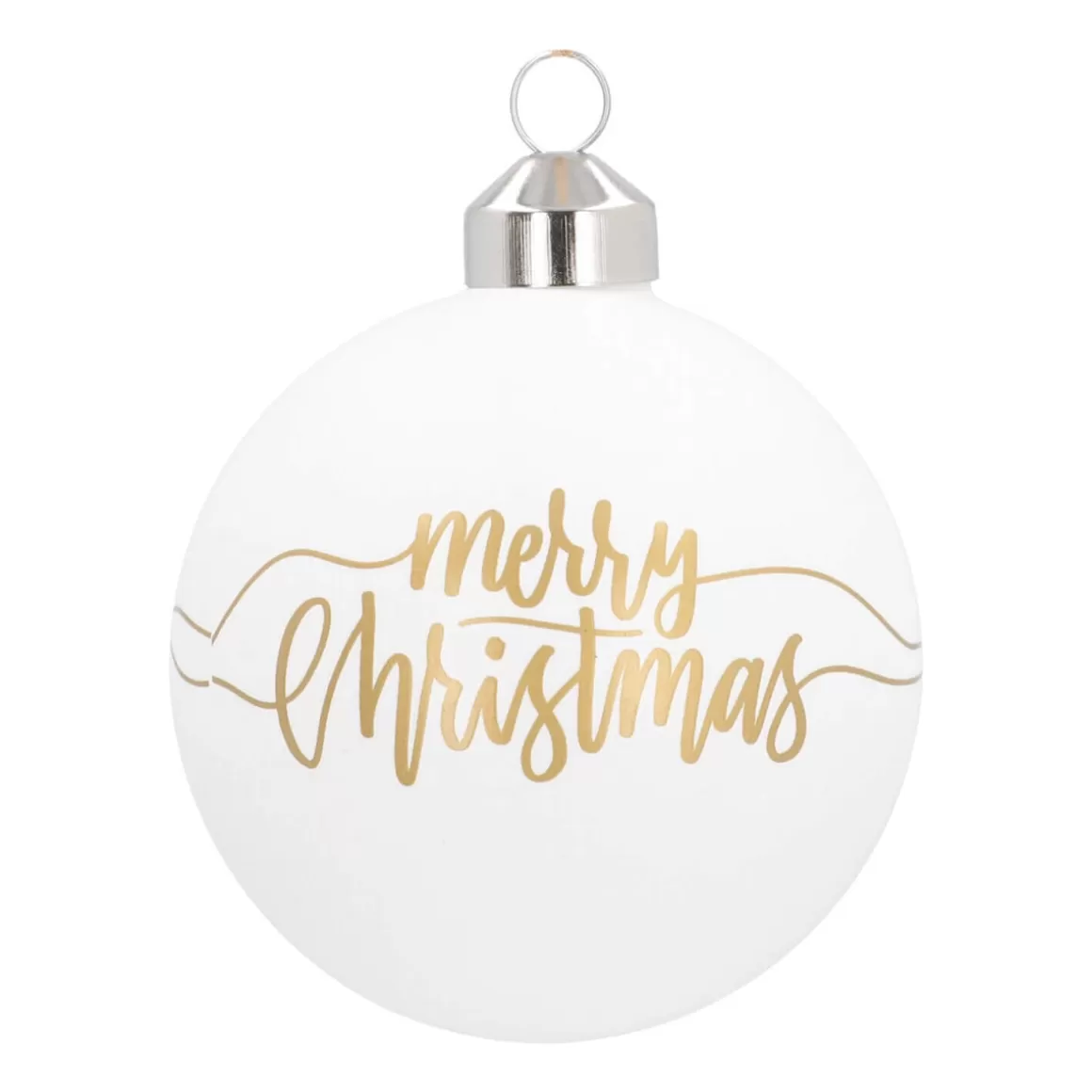 It's all about Christmas Christmas Baubles By Colour | Luxury Christmas Baubles-Special Glass Christmas Bauble 'Oh Deer' 8cm White