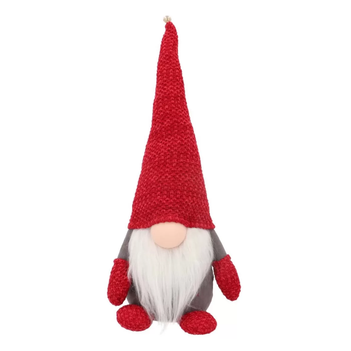 It's all about Christmas Christmas Figurines-Standing Gnome | Red | Fabric | 42 Cm