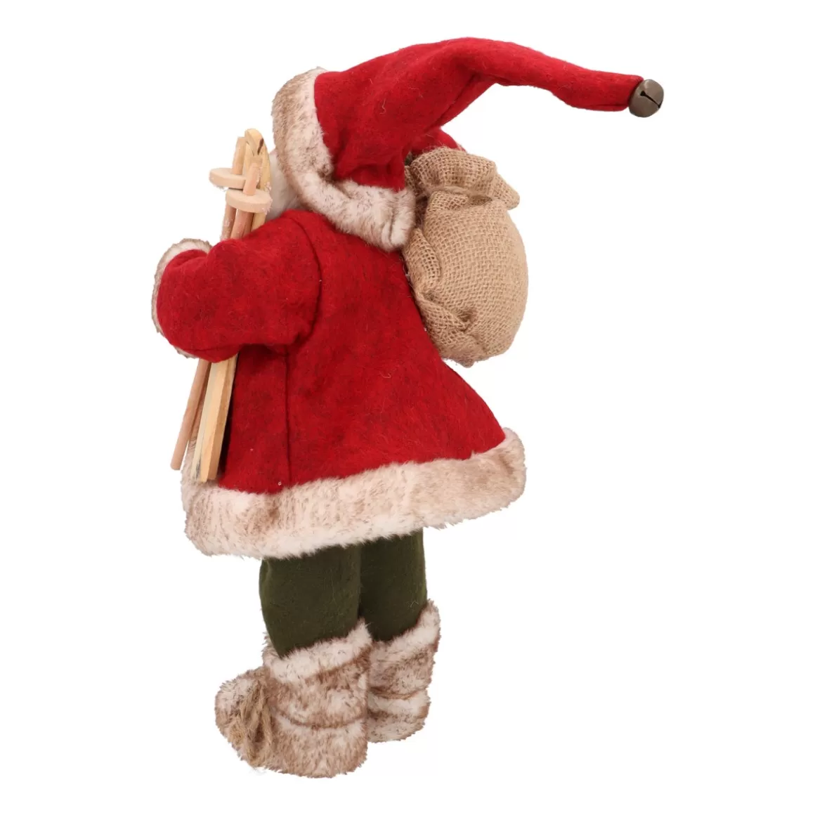 It's all about Christmas Christmas Figurines-Standing Santa Claus | Bordeaux-green | 30cm/12in | Cloth