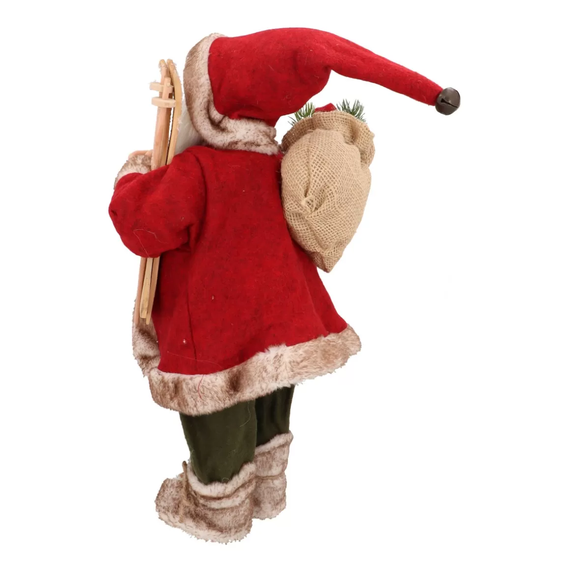 It's all about Christmas Christmas Figurines-Standing Santa Claus | Bordeaux-green | 45cm/18in | Cloth