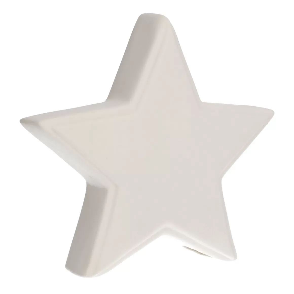 It's all about Christmas Christmas Ornaments-Star With LED White 21 Cm Porcelain